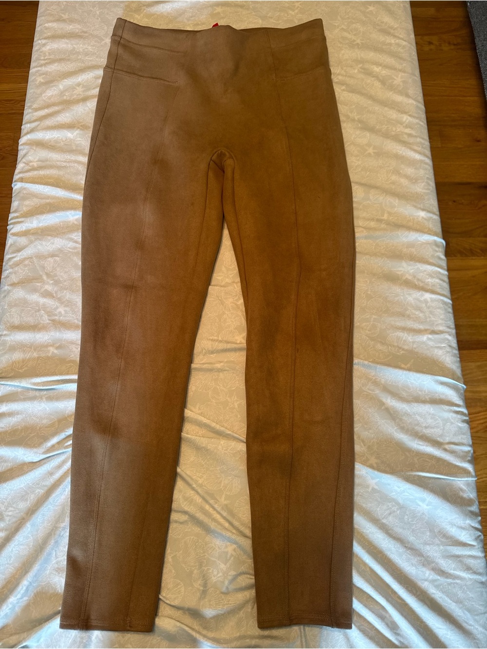 SPANX Tan Faux Suede Leggings
